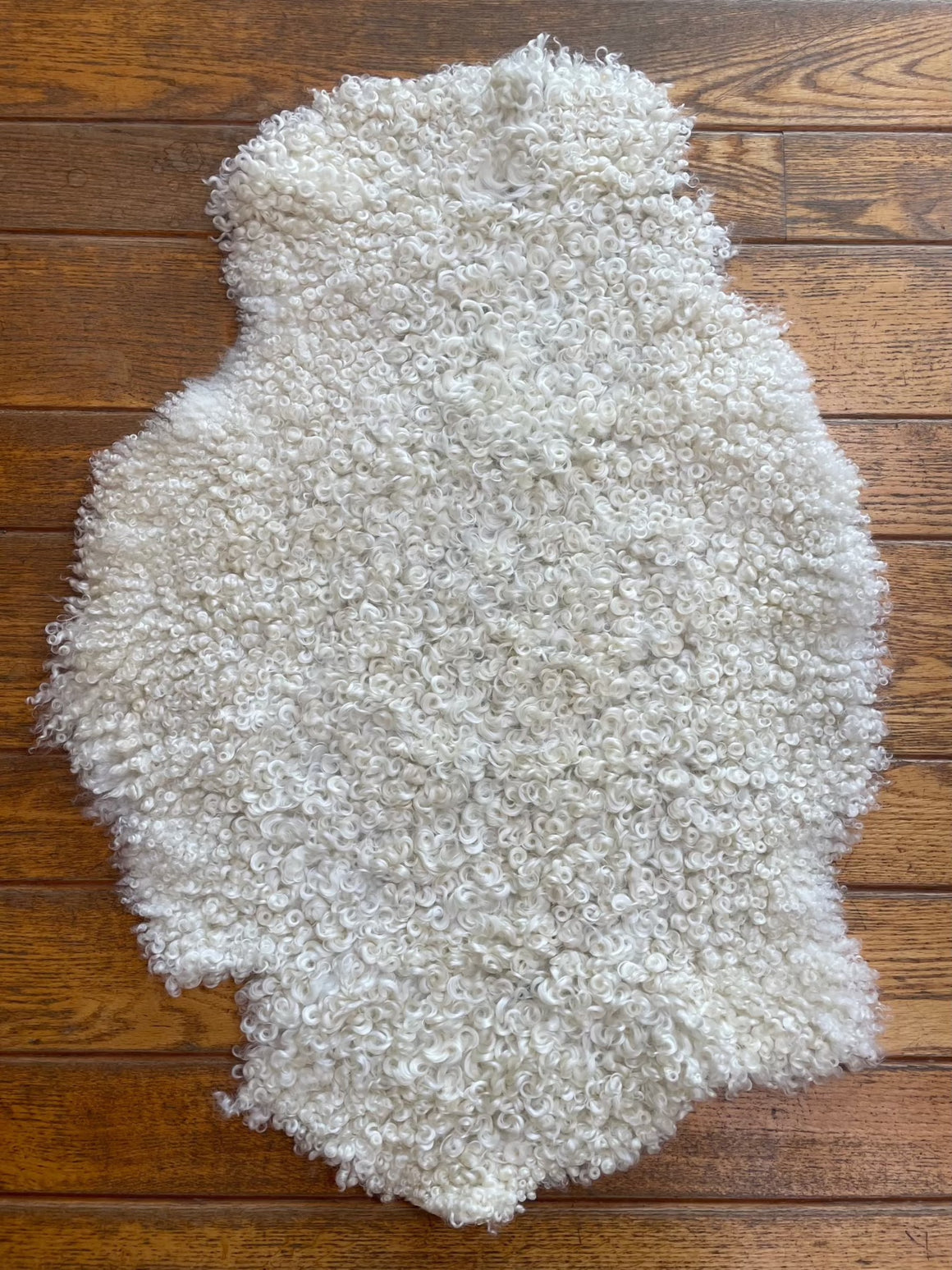 White Wensleydale Sheepskin #16-11