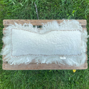 White Sheepskin Cushion