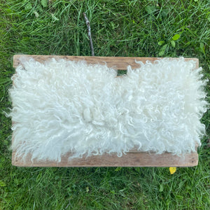 White Sheepskin Cushion