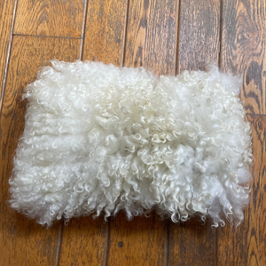 White Sheepskin Cushion