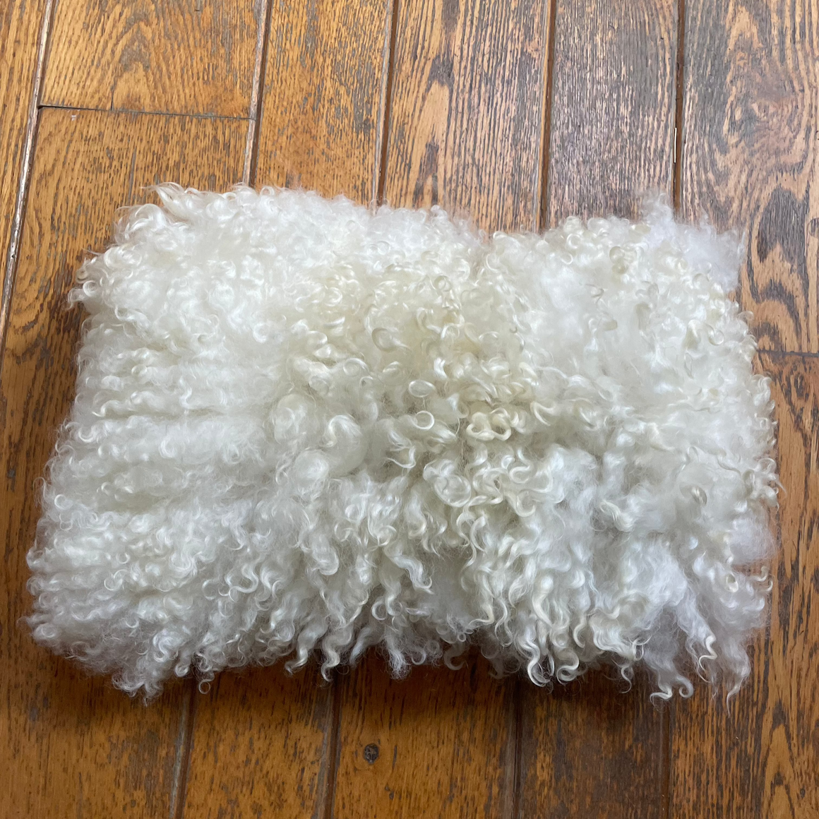 White Sheepskin Cushion