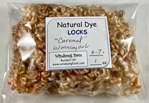 "Caramel" Natural Dye Wensleydale Locks