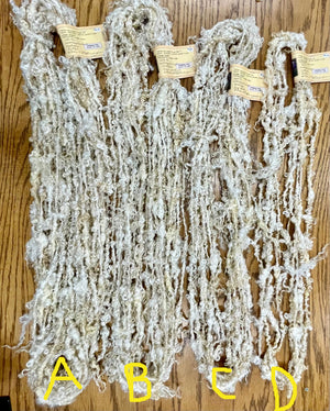 White Handspun Wensleydale Lamb Yarn