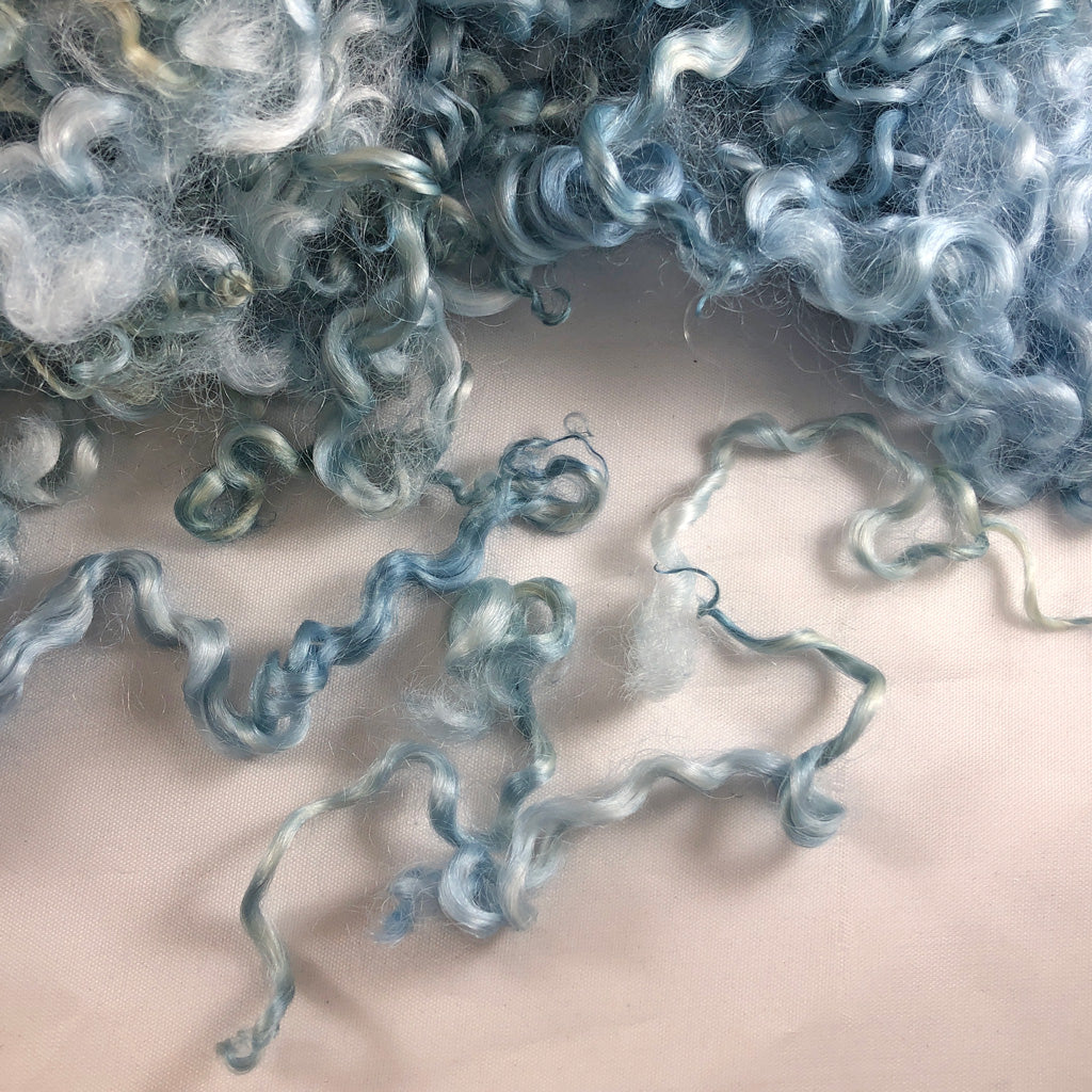 "Indigo" Natural Dye Wensleydale Lamb Locks